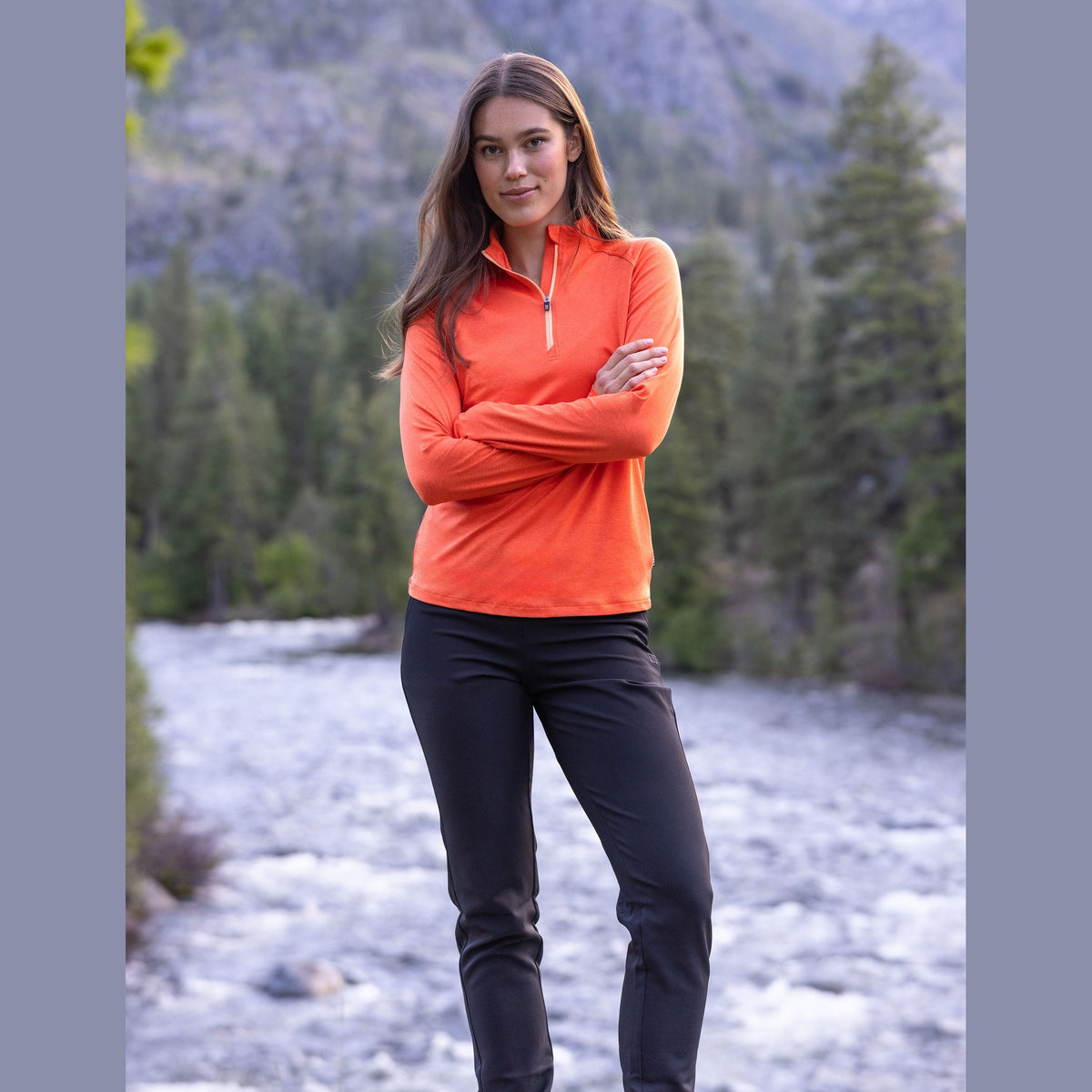 Cutter & Buck Women's Coastline Recycled Double Peached Quarter Zip Pullover-4