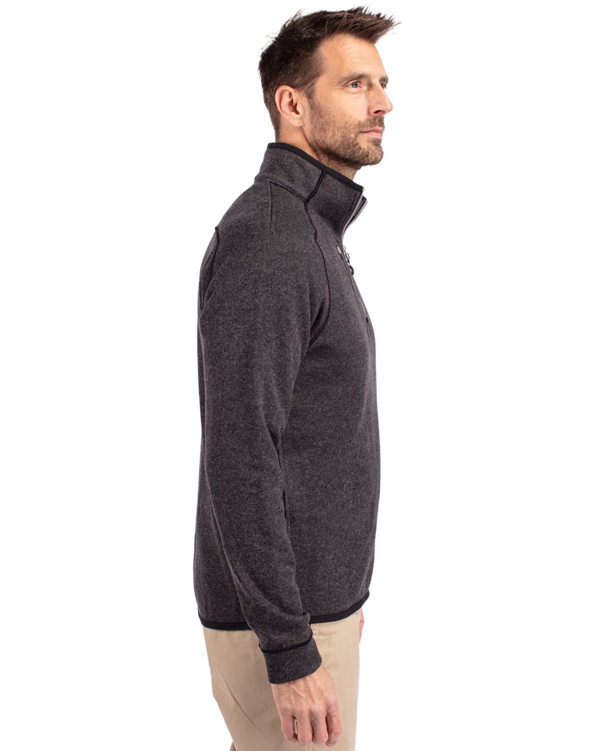 Cutter & Buck Men's Mainsail Sweater-Knit Half Zip Jacket-6