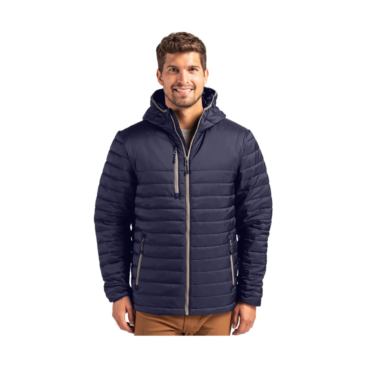 Clique Men's Valhalla Recycled Insulated Puffer Full Zip Hooded Jacket-4
