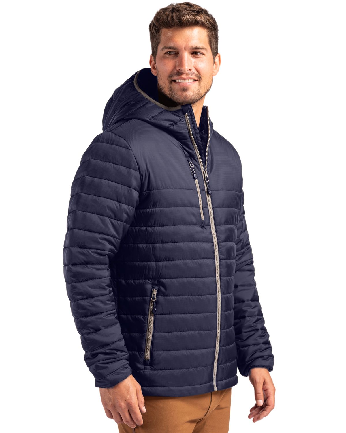 Clique Men's Valhalla Recycled Insulated Puffer Full Zip Hooded Jacket-7