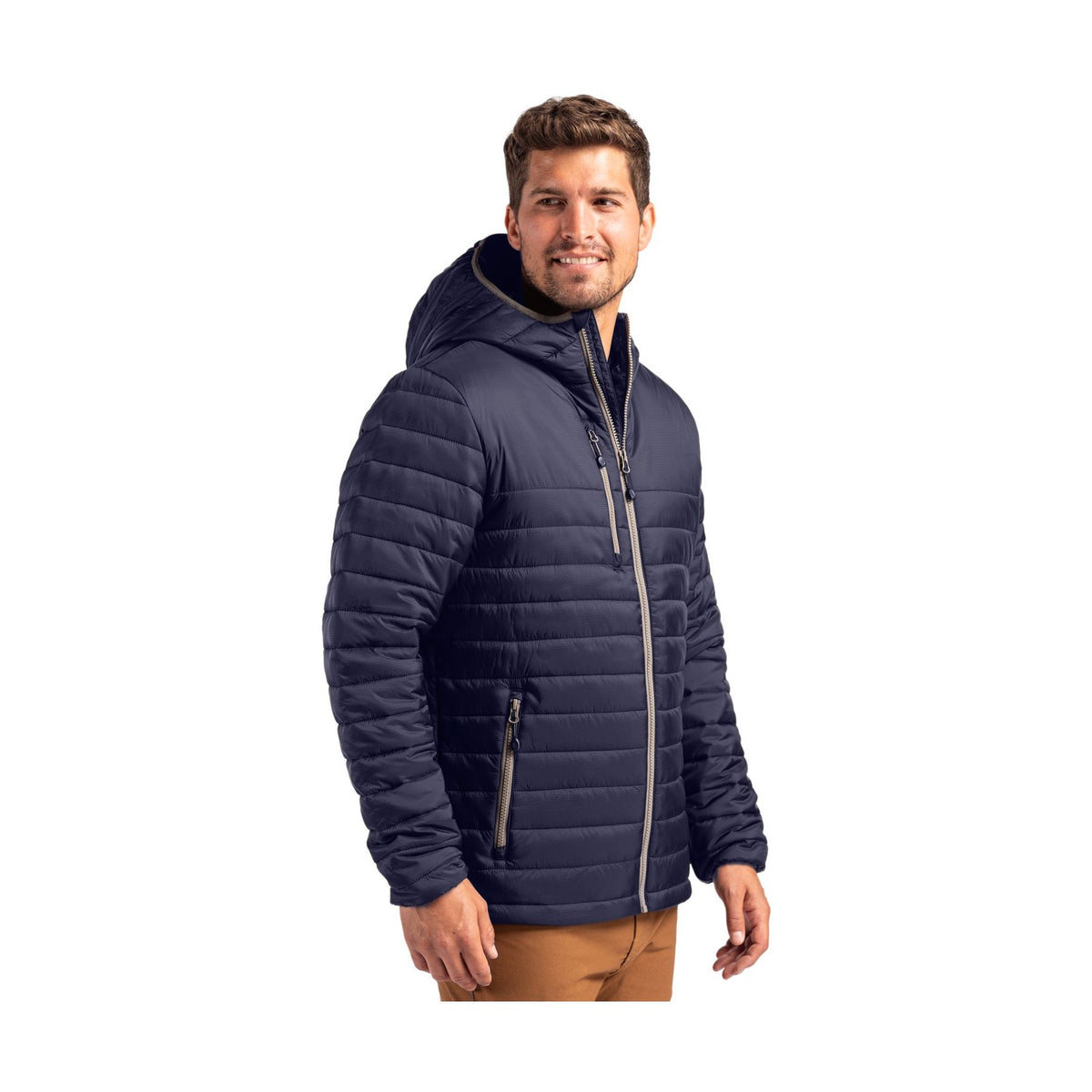 Clique Men's Valhalla Recycled Insulated Puffer Full Zip Hooded Jacket-7