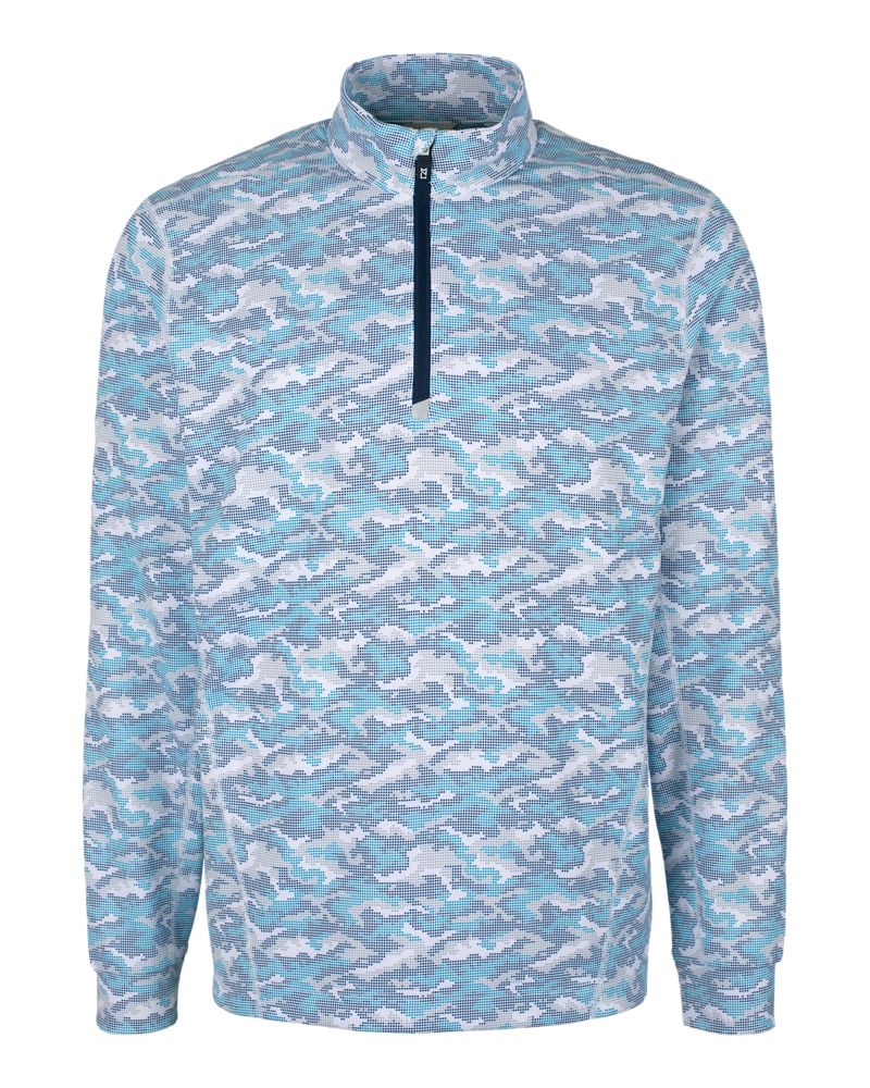 Cutter & Buck Men's Traverse Camo Quarter Zip Pullover-7