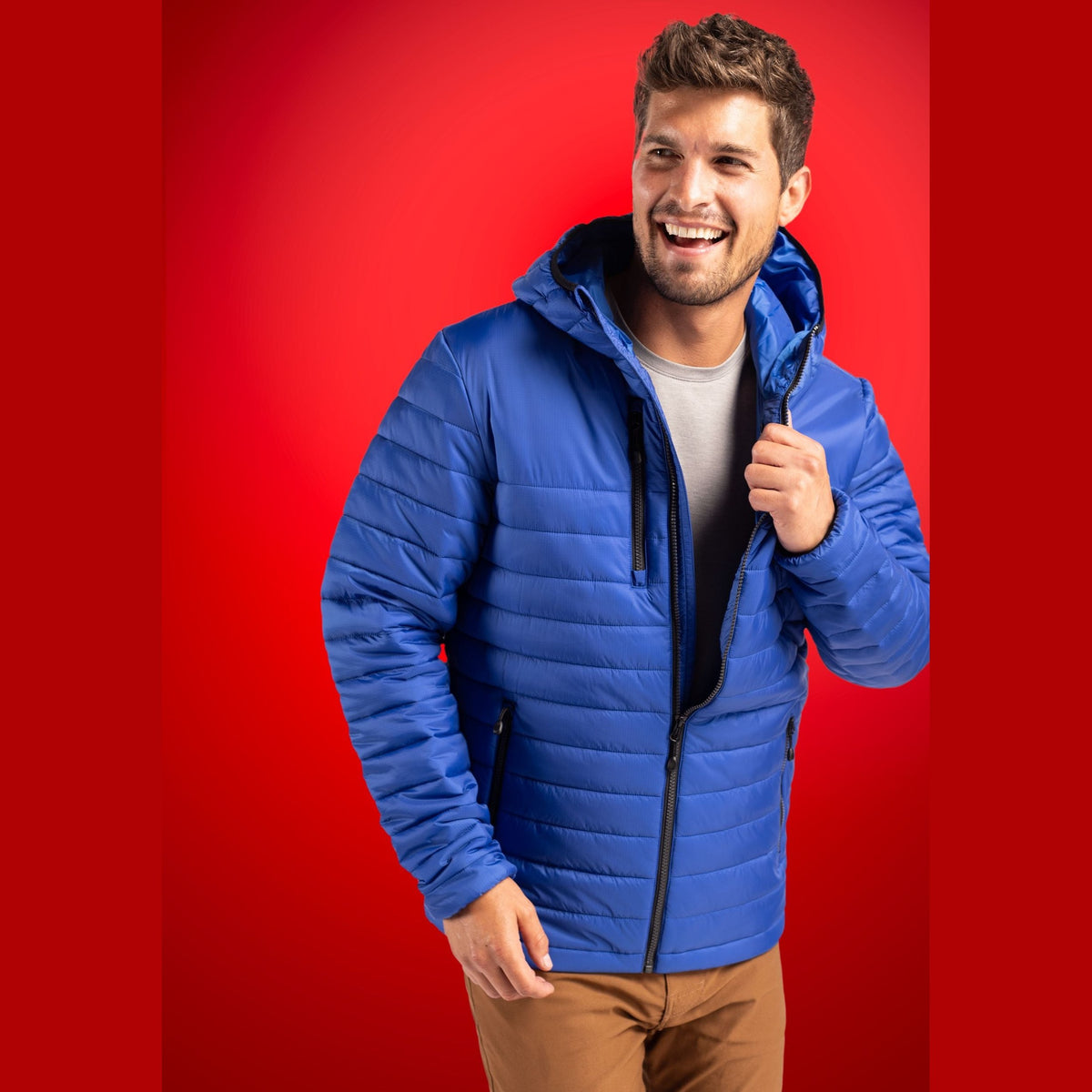 Clique Men's Valhalla Recycled Insulated Puffer Full Zip Hooded Jacket-1