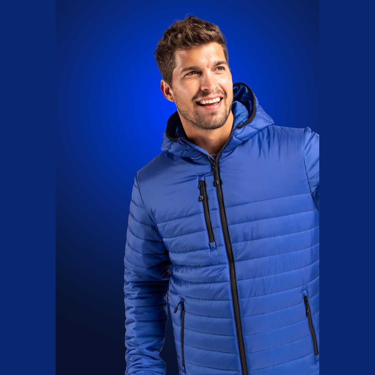 Clique Men's Valhalla Recycled Insulated Puffer Full Zip Hooded Jacket-2