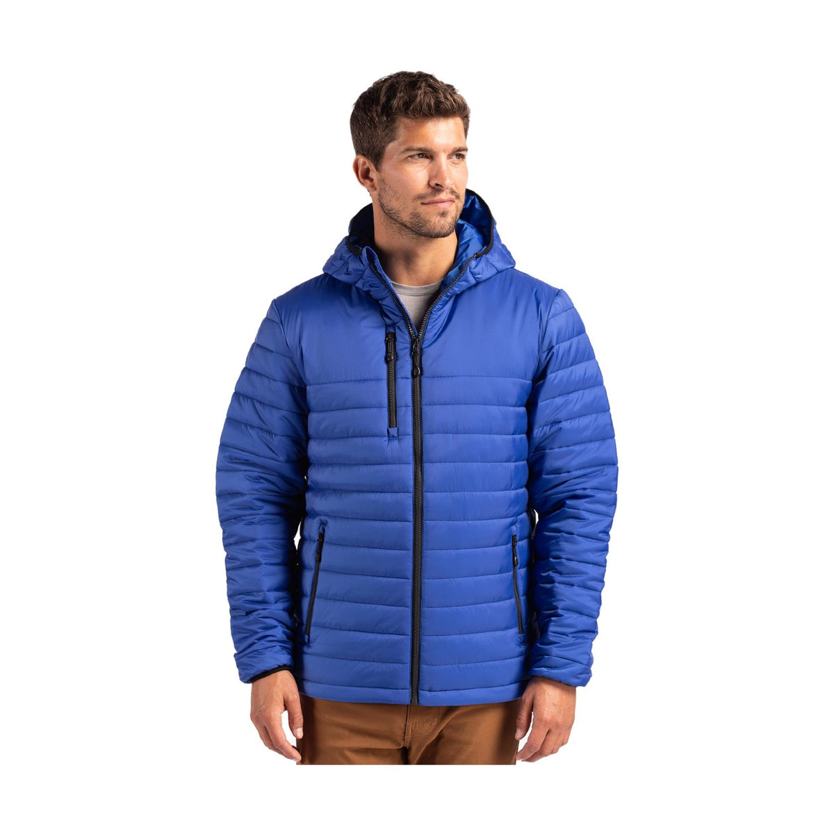 Clique Men's Valhalla Recycled Insulated Puffer Full Zip Hooded Jacket-4