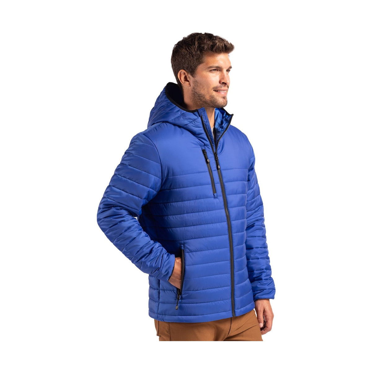 Clique Men's Valhalla Recycled Insulated Puffer Full Zip Hooded Jacket-7
