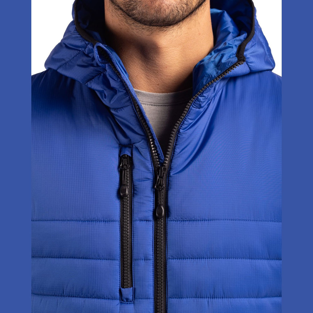 Clique Men's Valhalla Recycled Insulated Puffer Full Zip Hooded Jacket-8