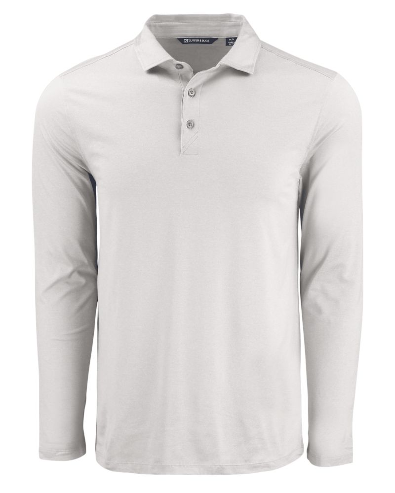 Cutter & Buck Men's Coastline Recycled Double Peached Long Sleeve Polo-5