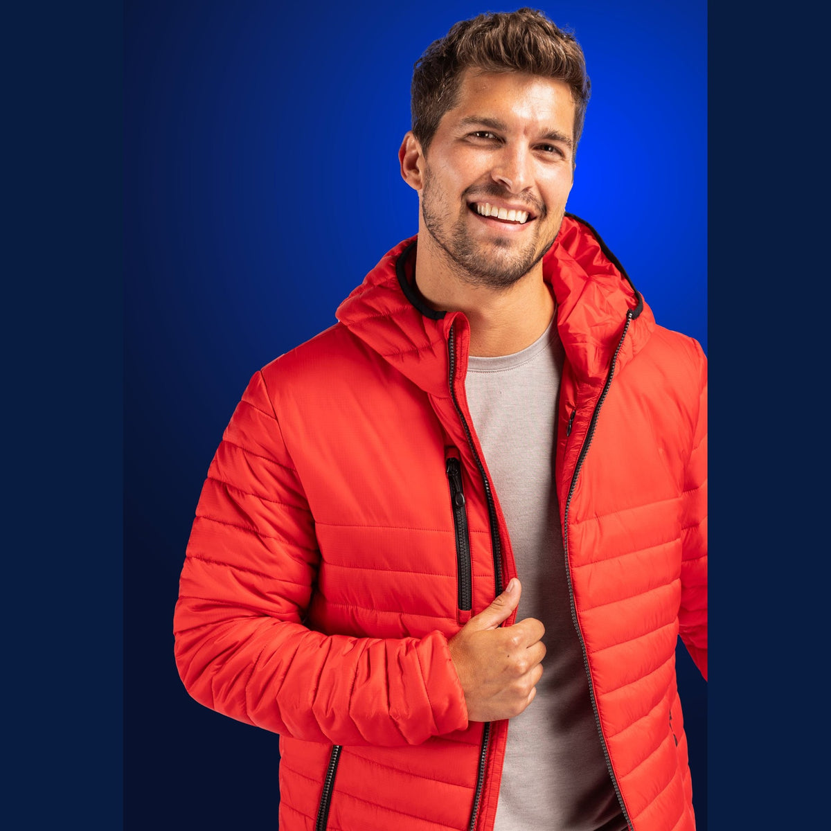Clique Men's Valhalla Recycled Insulated Puffer Full Zip Hooded Jacket-4