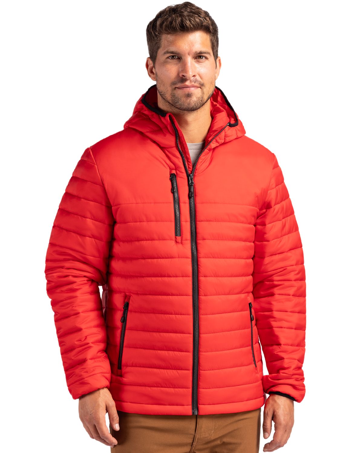 Clique Men's Valhalla Recycled Insulated Puffer Full Zip Hooded Jacket-5
