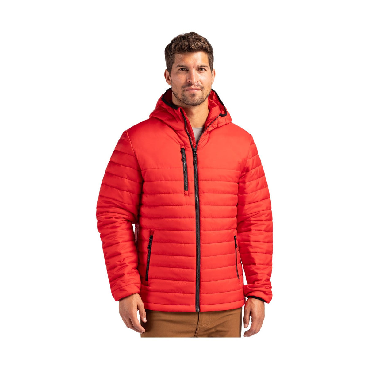 Clique Men's Valhalla Recycled Insulated Puffer Full Zip Hooded Jacket-5
