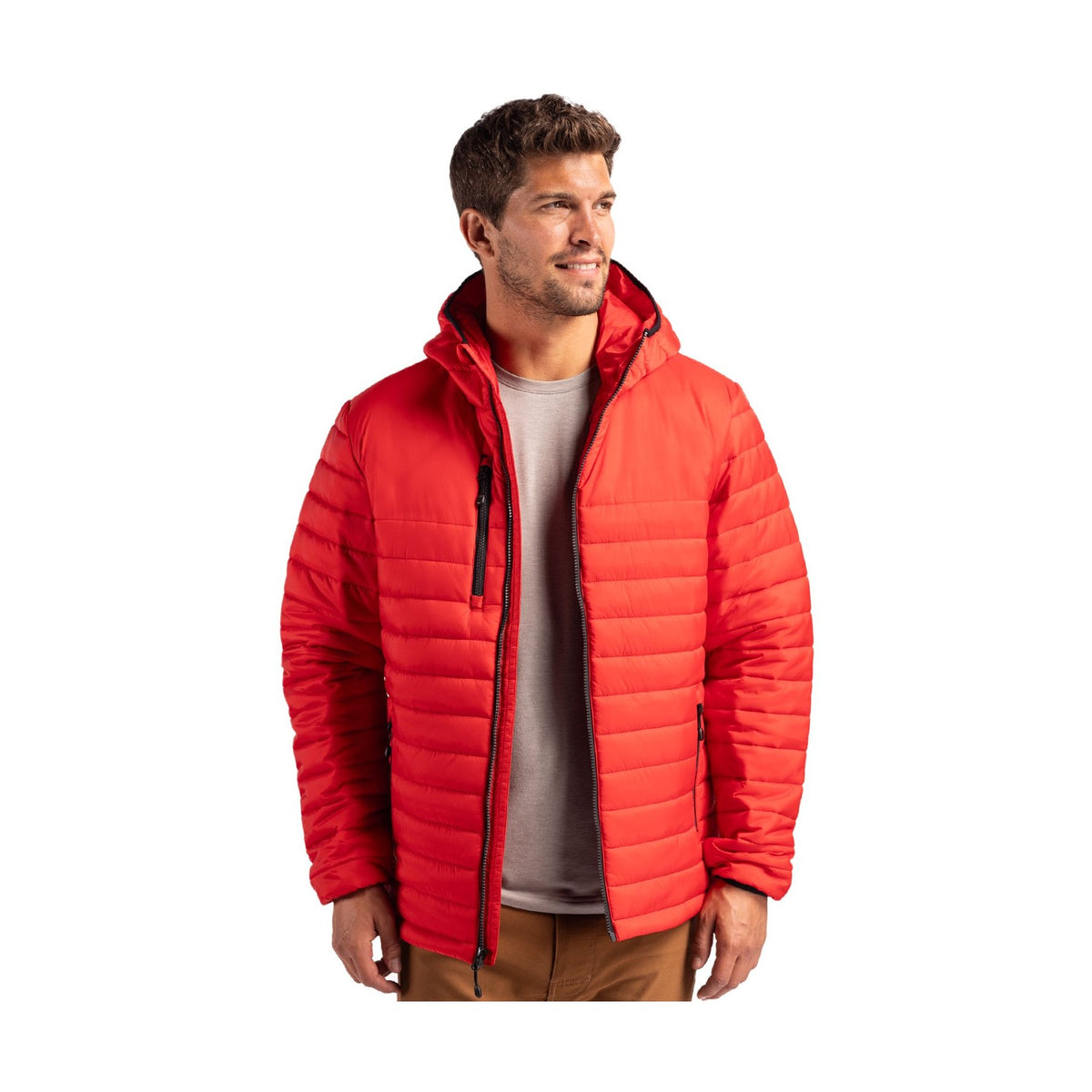Clique Men's Valhalla Recycled Insulated Puffer Full Zip Hooded Jacket-6