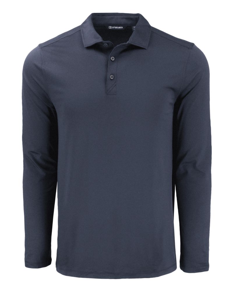 Cutter & Buck Men's Coastline Recycled Double Peached Long Sleeve Polo-6