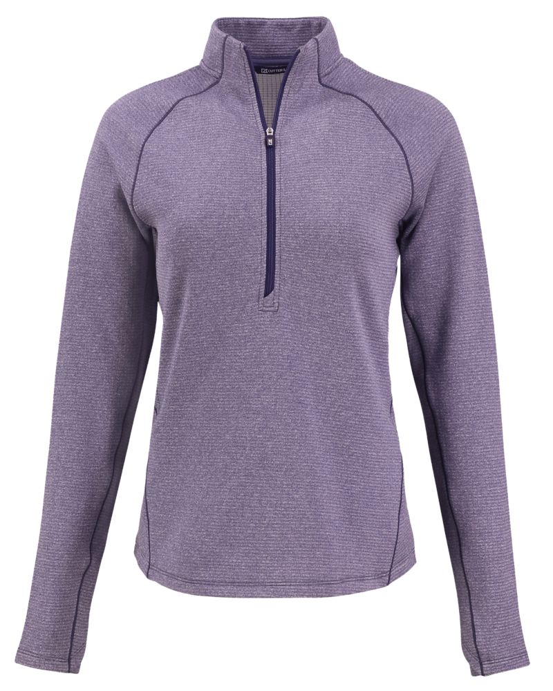 Cutter & Buck Women's Peshastin Recycled GridFleece Half Zip Pullover-3