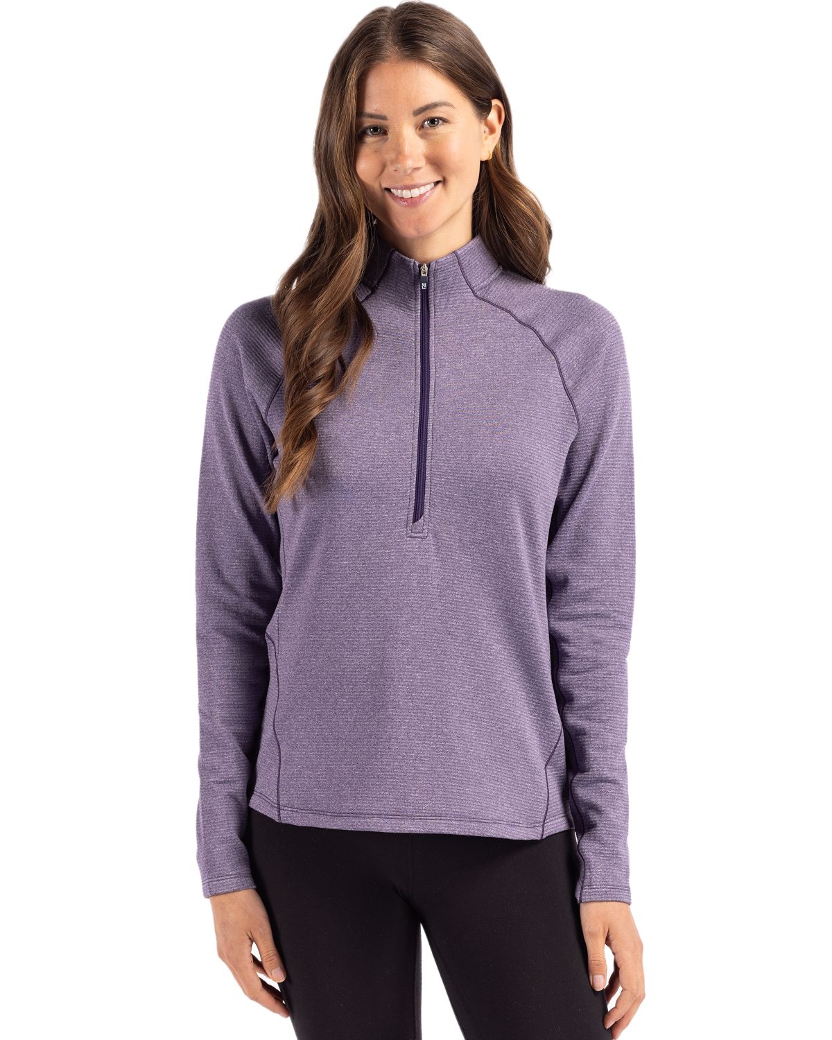 Cutter & Buck Women's Peshastin Recycled GridFleece Half Zip Pullover-1