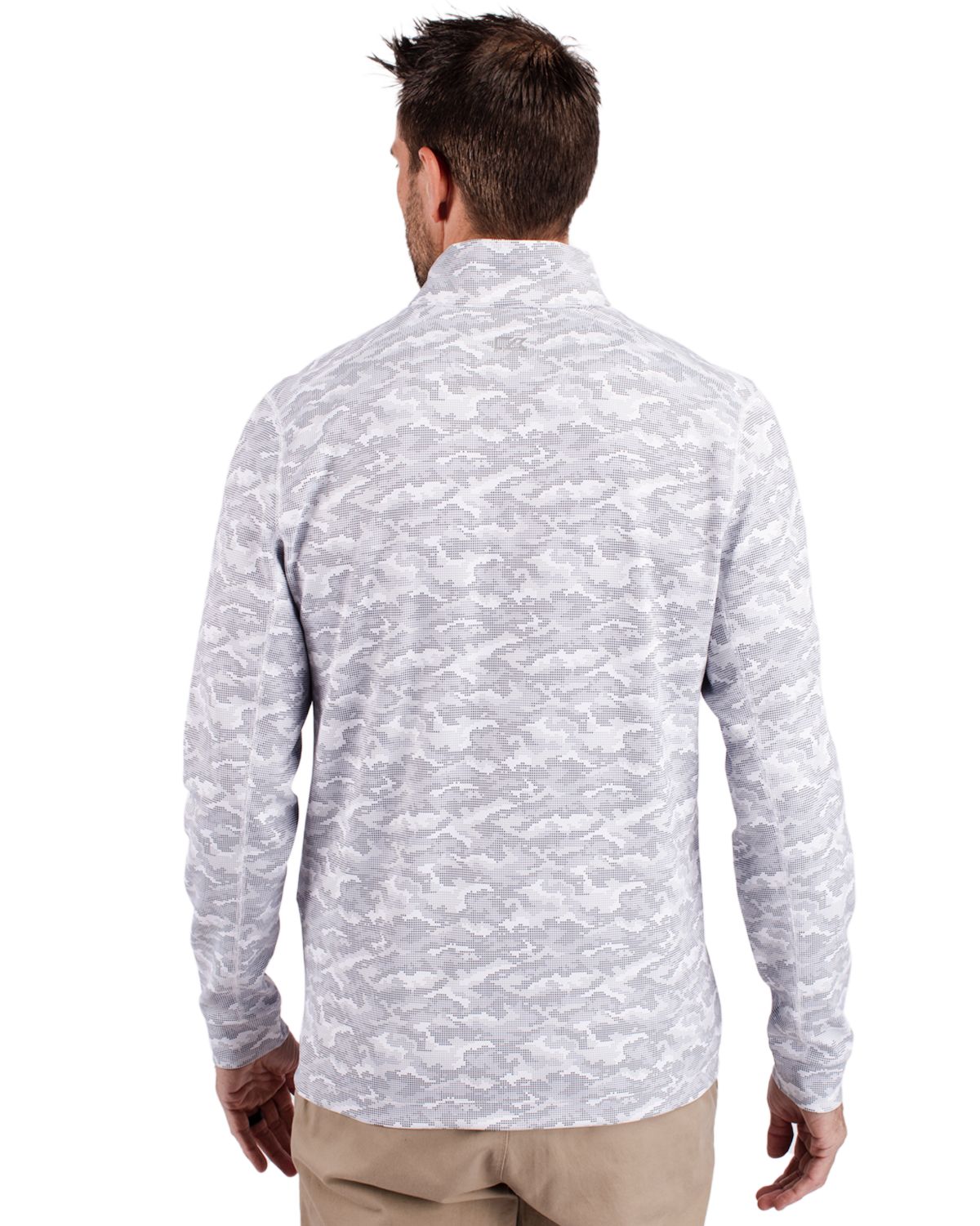 Cutter & Buck Men's Traverse Camo Quarter Zip Pullover-7
