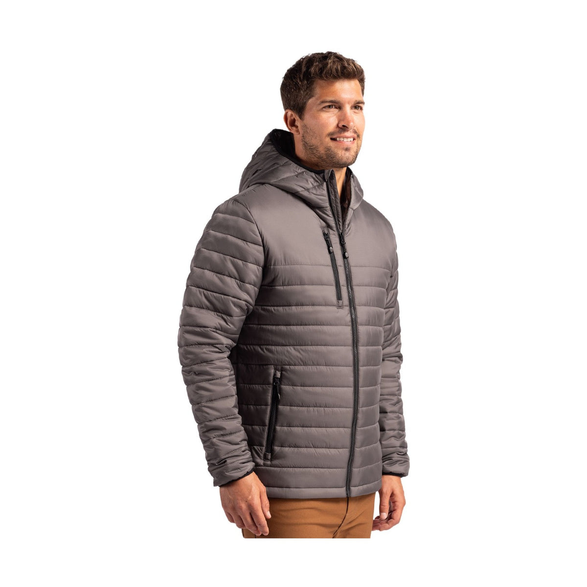 Clique Men's Valhalla Recycled Insulated Puffer Full Zip Hooded Jacket-4