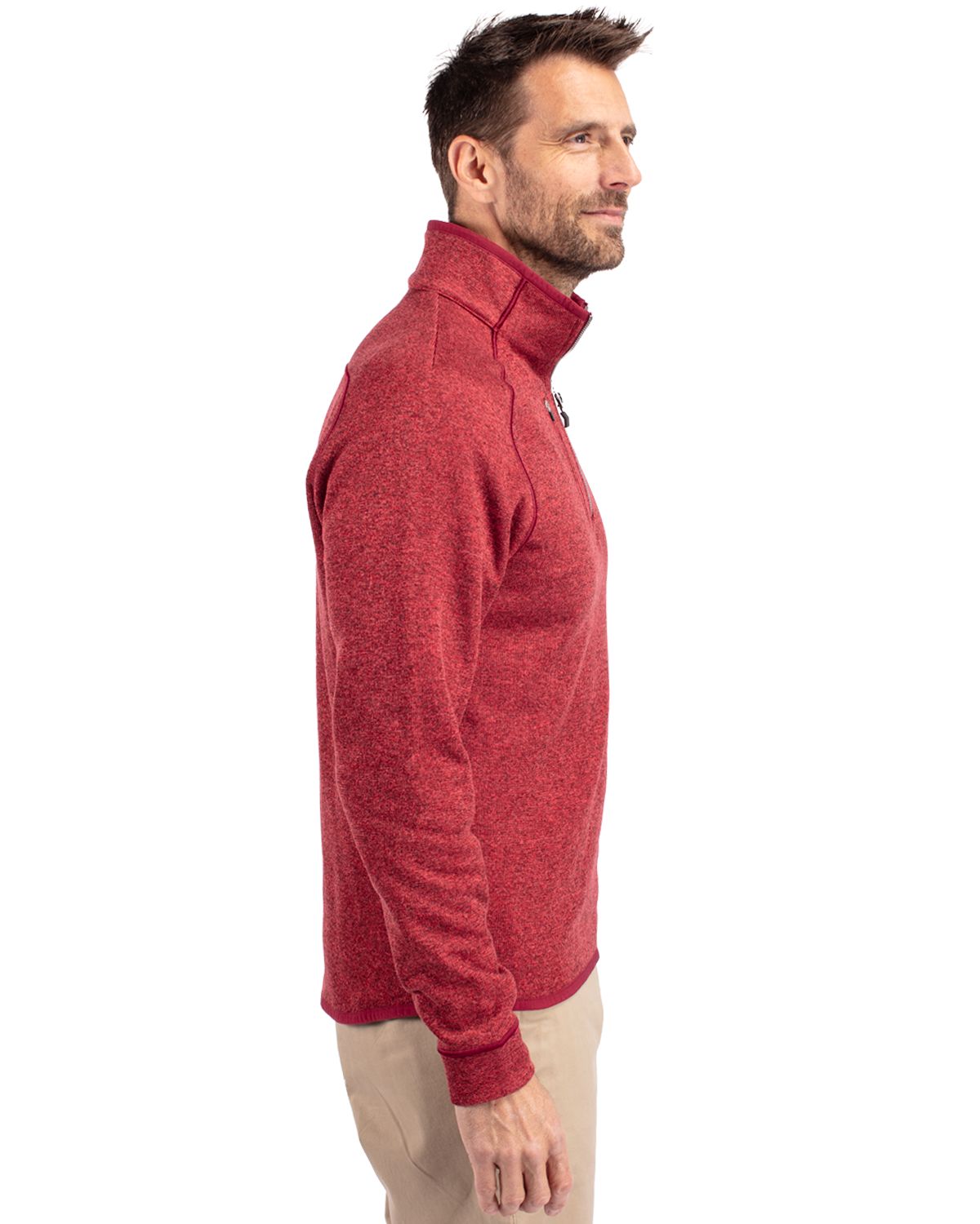 Cutter & Buck Men's Mainsail Sweater-Knit Half Zip Jacket-3