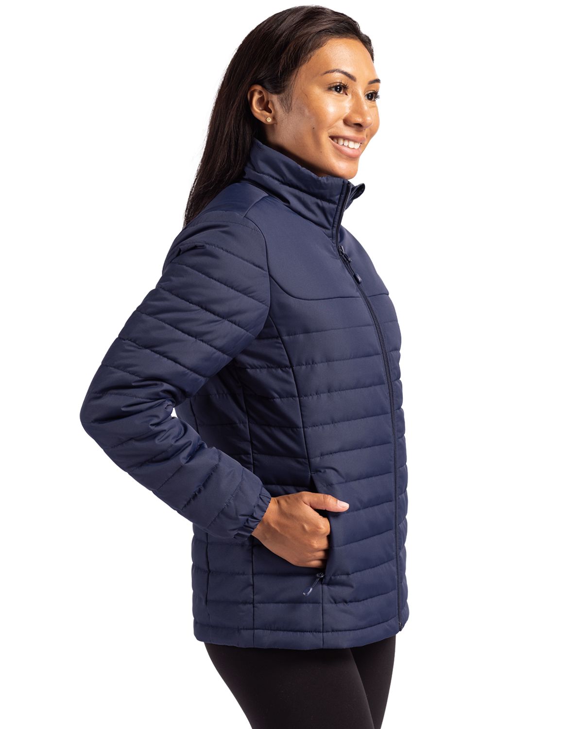 Clique Women's Elevation Recycled Insulated Puffer Full Zip Jacket-4