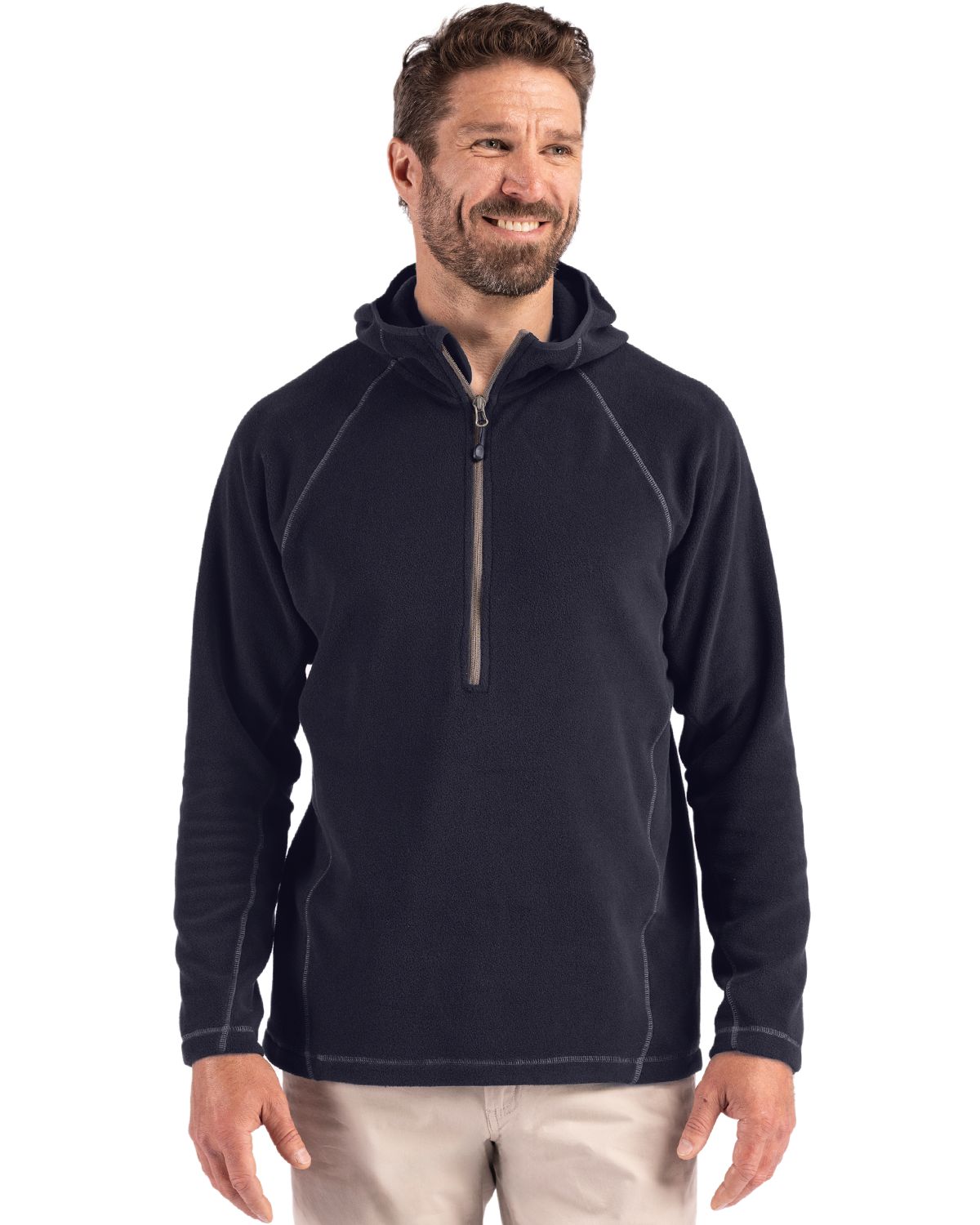 Clique Men's Powder Recycled Fleece Half Zip Sweatshirt-4