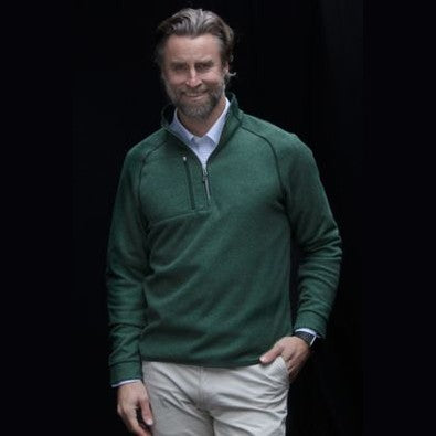 Cutter & Buck Men's Mainsail Sweater-Knit Half Zip Jacket-2
