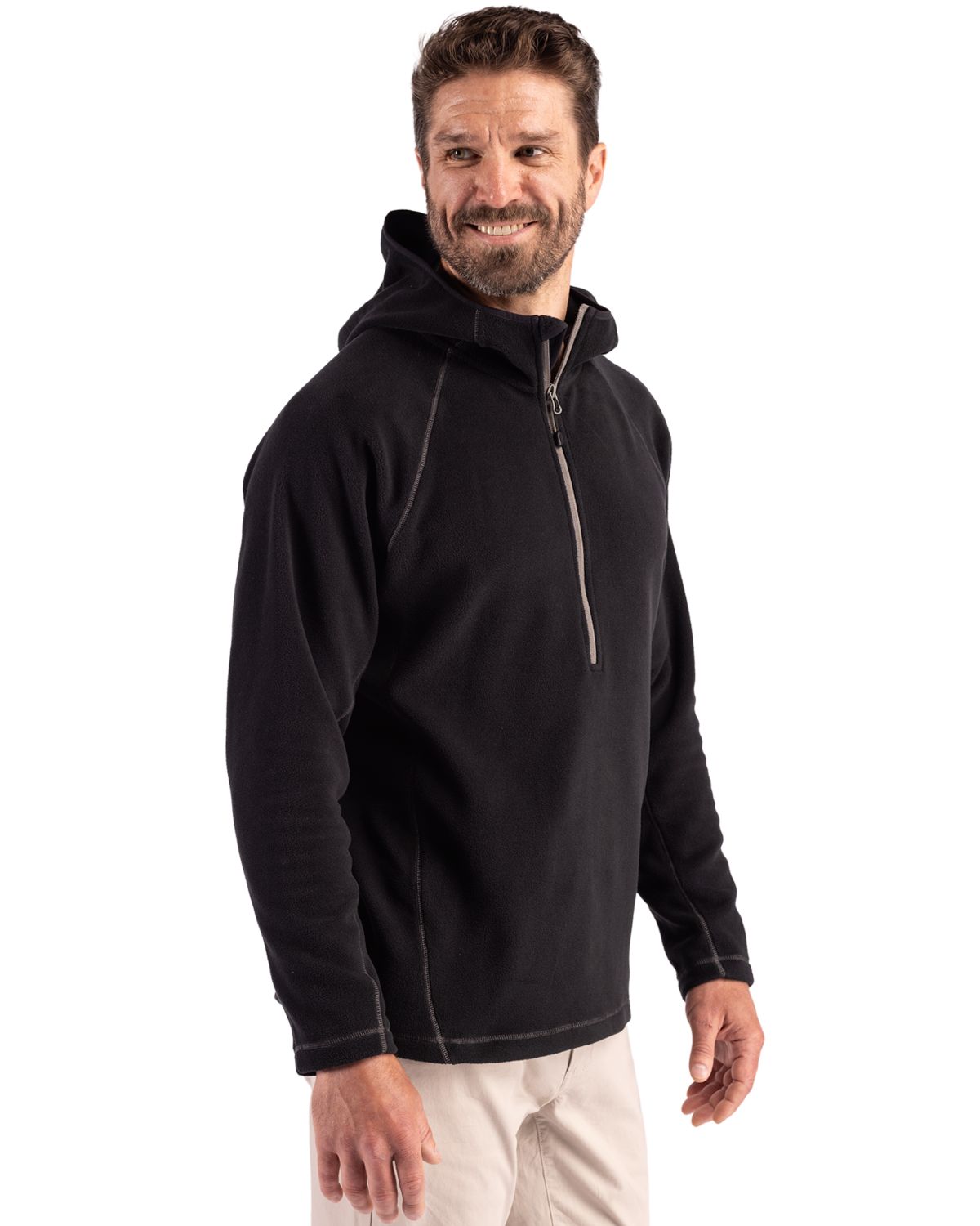 Clique Men's Powder Recycled Fleece Half Zip Sweatshirt-3
