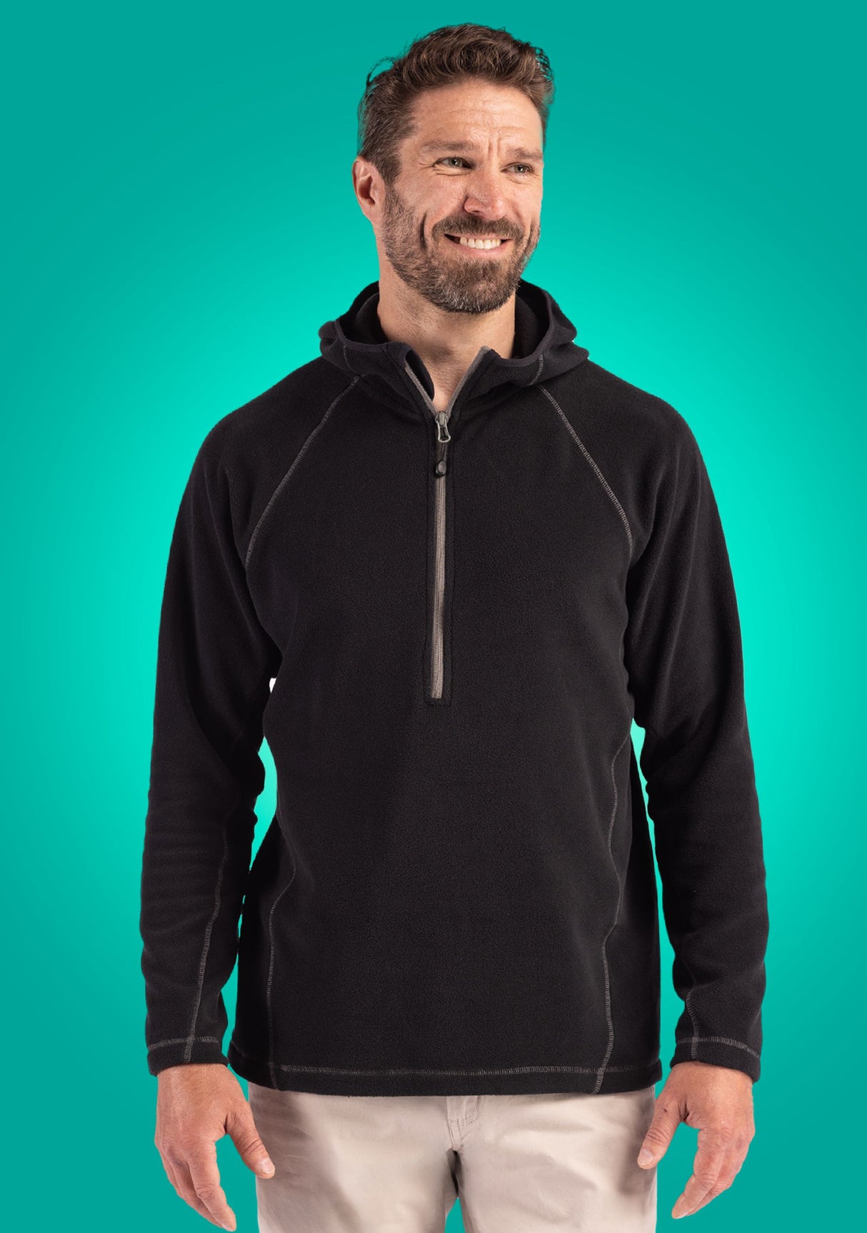 Clique Men's Powder Recycled Fleece Half Zip Sweatshirt-9