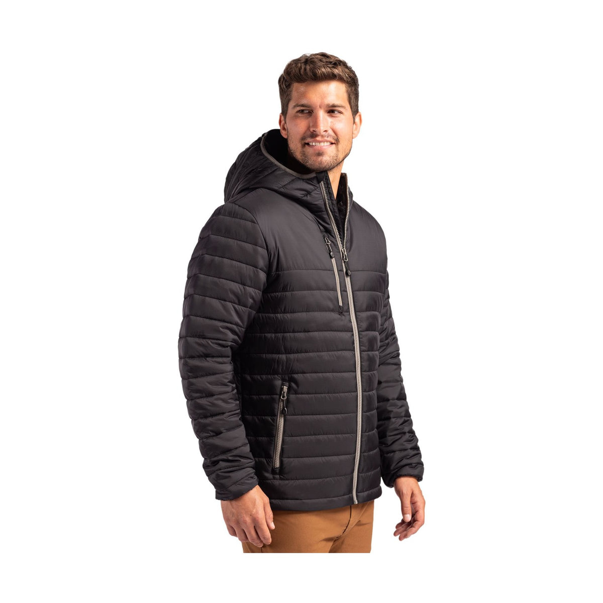 Clique Men's Valhalla Recycled Insulated Puffer Full Zip Hooded Jacket-4