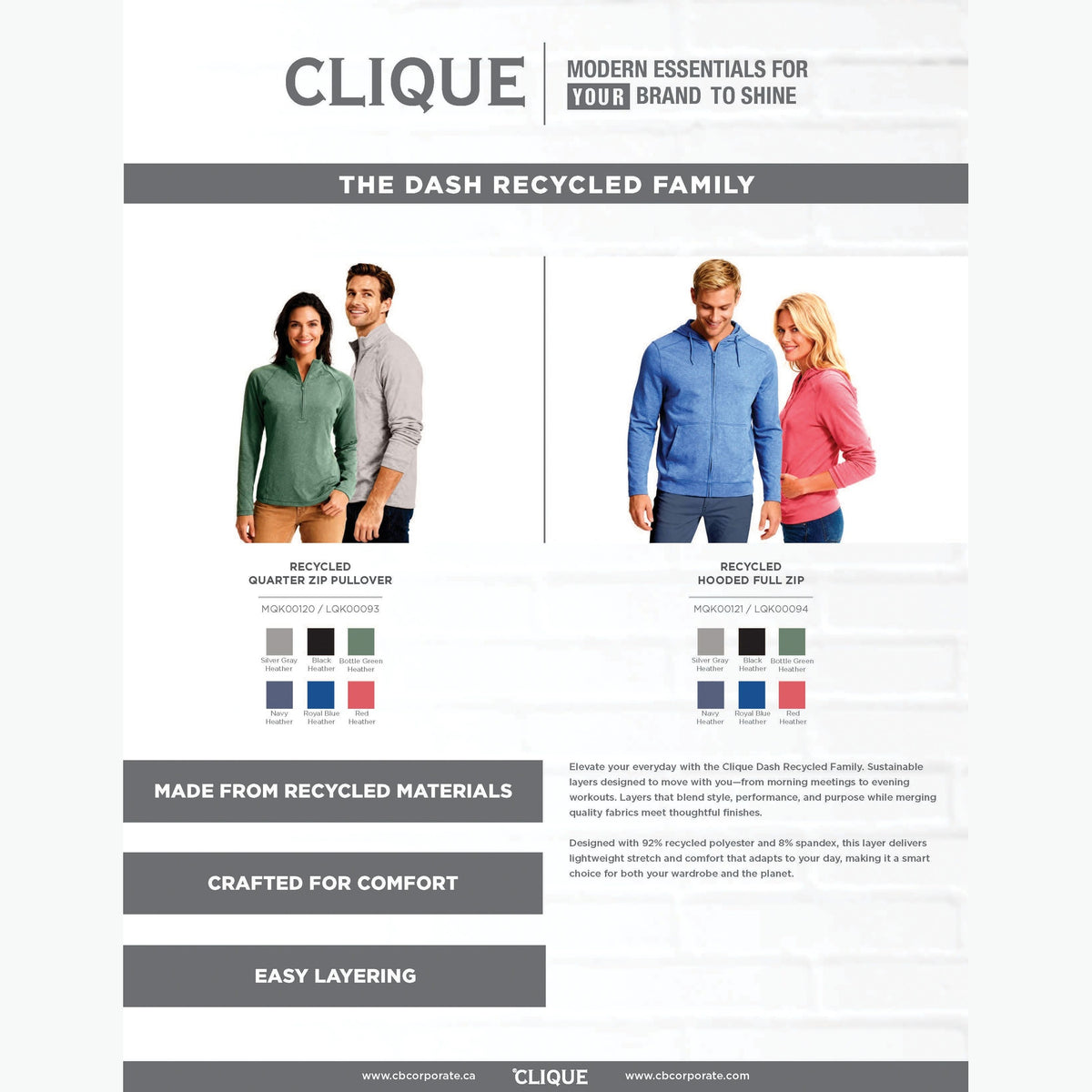 Clique Women's Dash Recycled Quarter Zip Sweatshirt-7