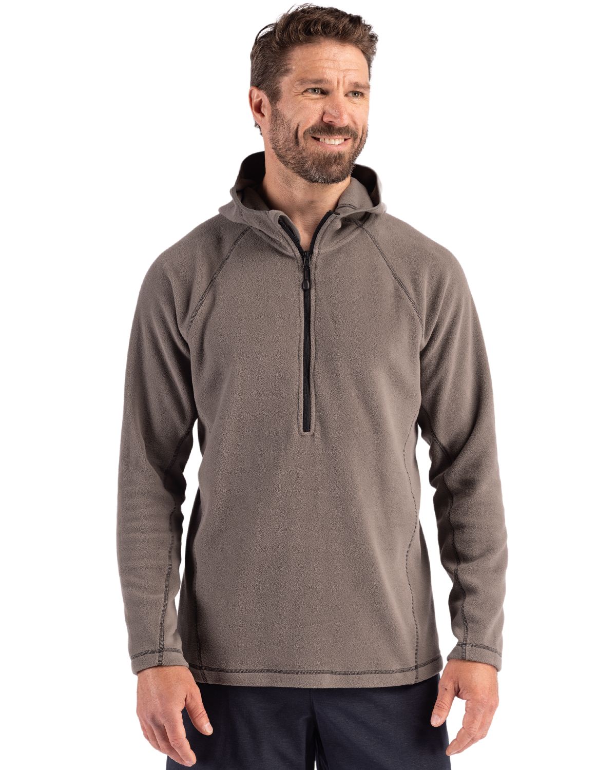 Clique Men's Powder Recycled Fleece Half Zip Sweatshirt-4