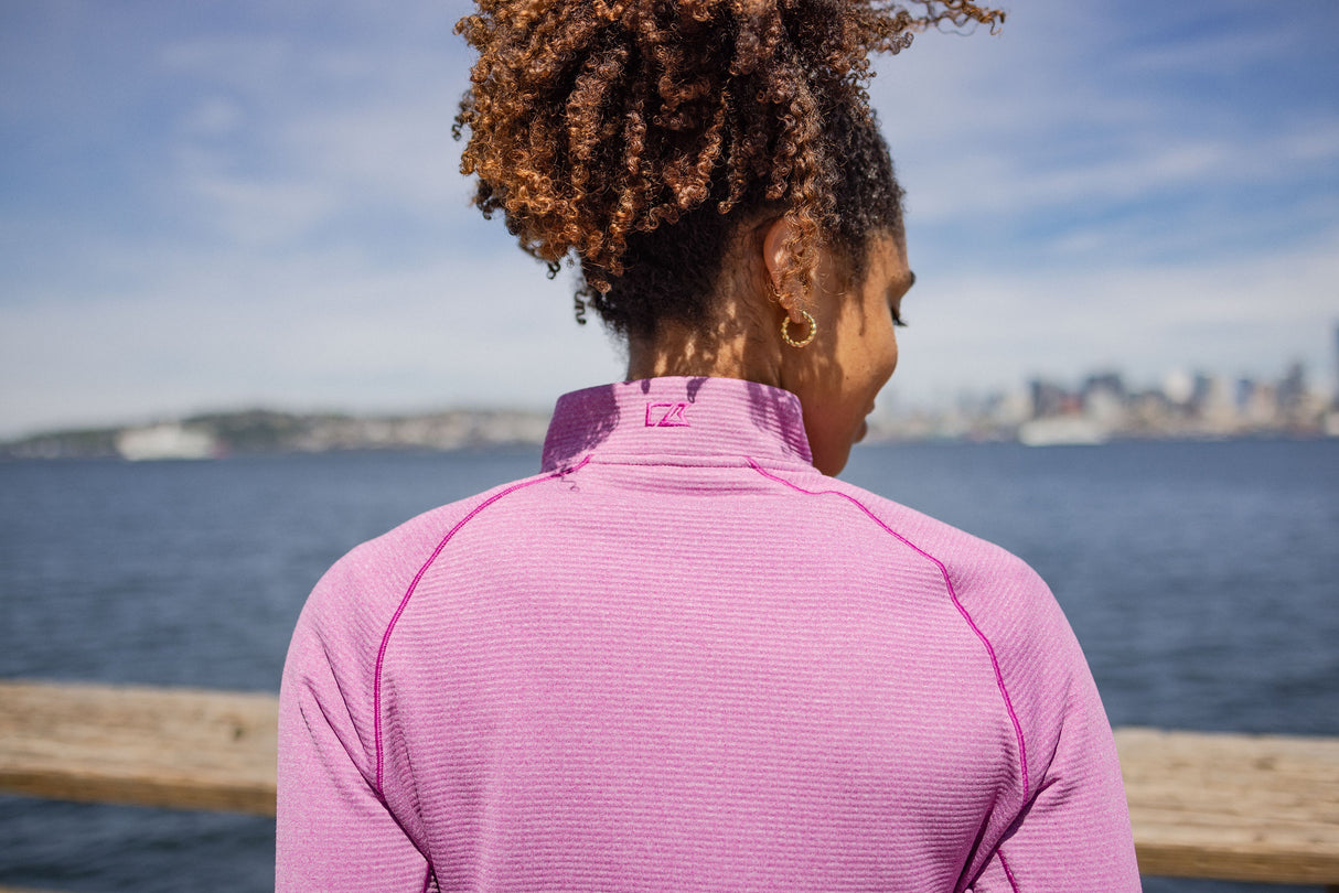 Cutter & Buck Women's Peshastin Recycled GridFleece Half Zip Pullover-2