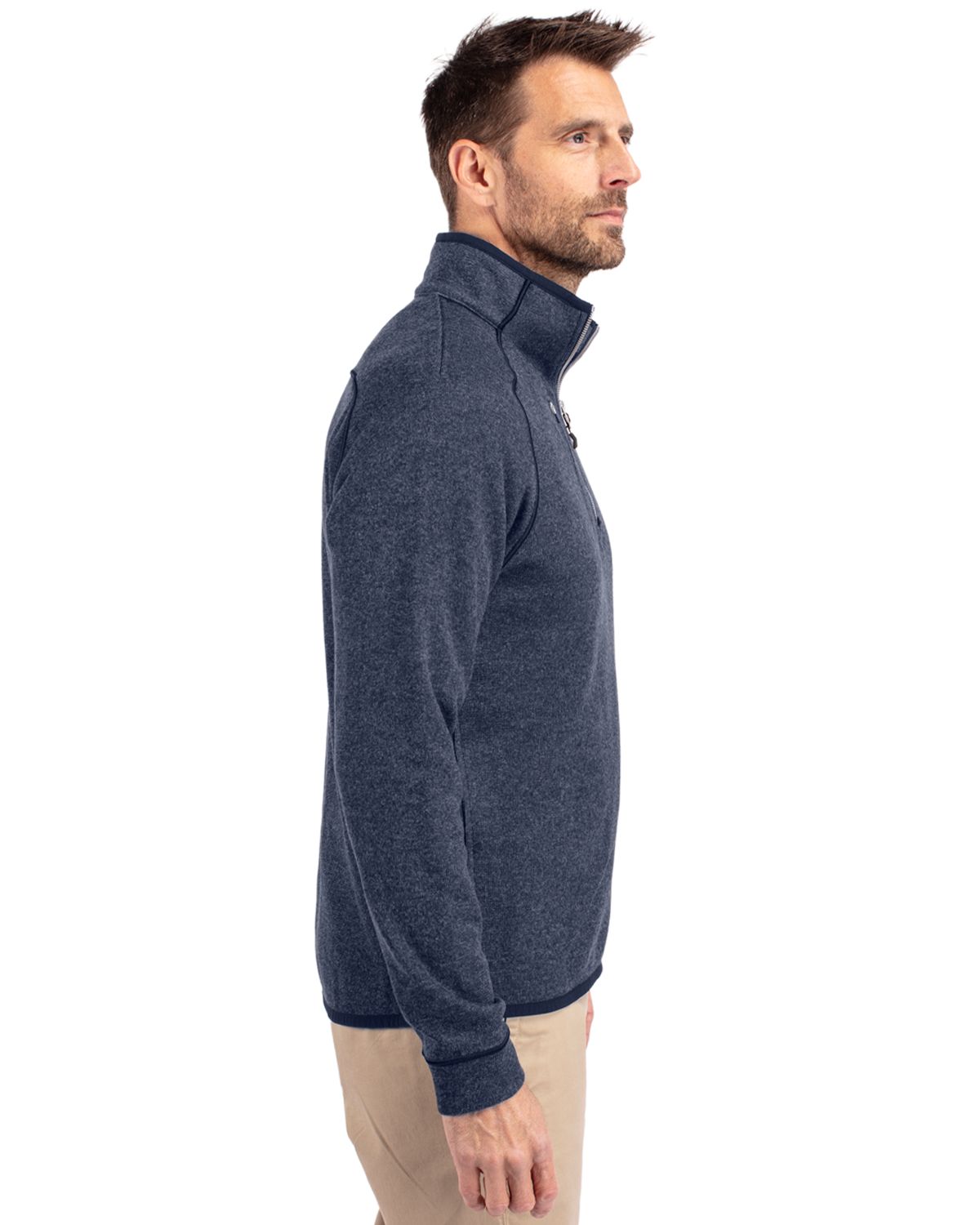 Cutter & Buck Men's Mainsail Sweater-Knit Half Zip Jacket-6