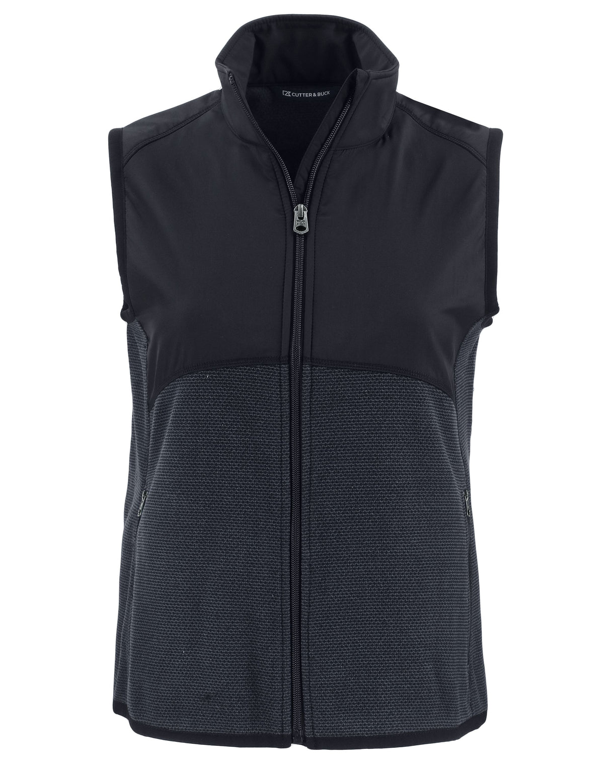 Cutter & Buck Women's Hunts Point Recycled Fleece Hybrid Full Zip Vest-1