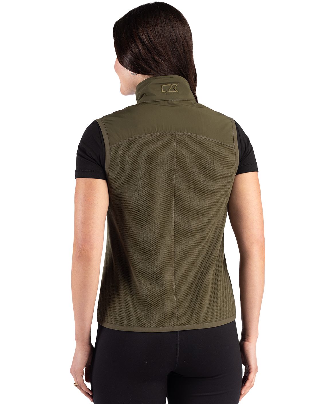 Cutter & Buck Women's Hunts Point Recycled Fleece Hybrid Full Zip Vest-5