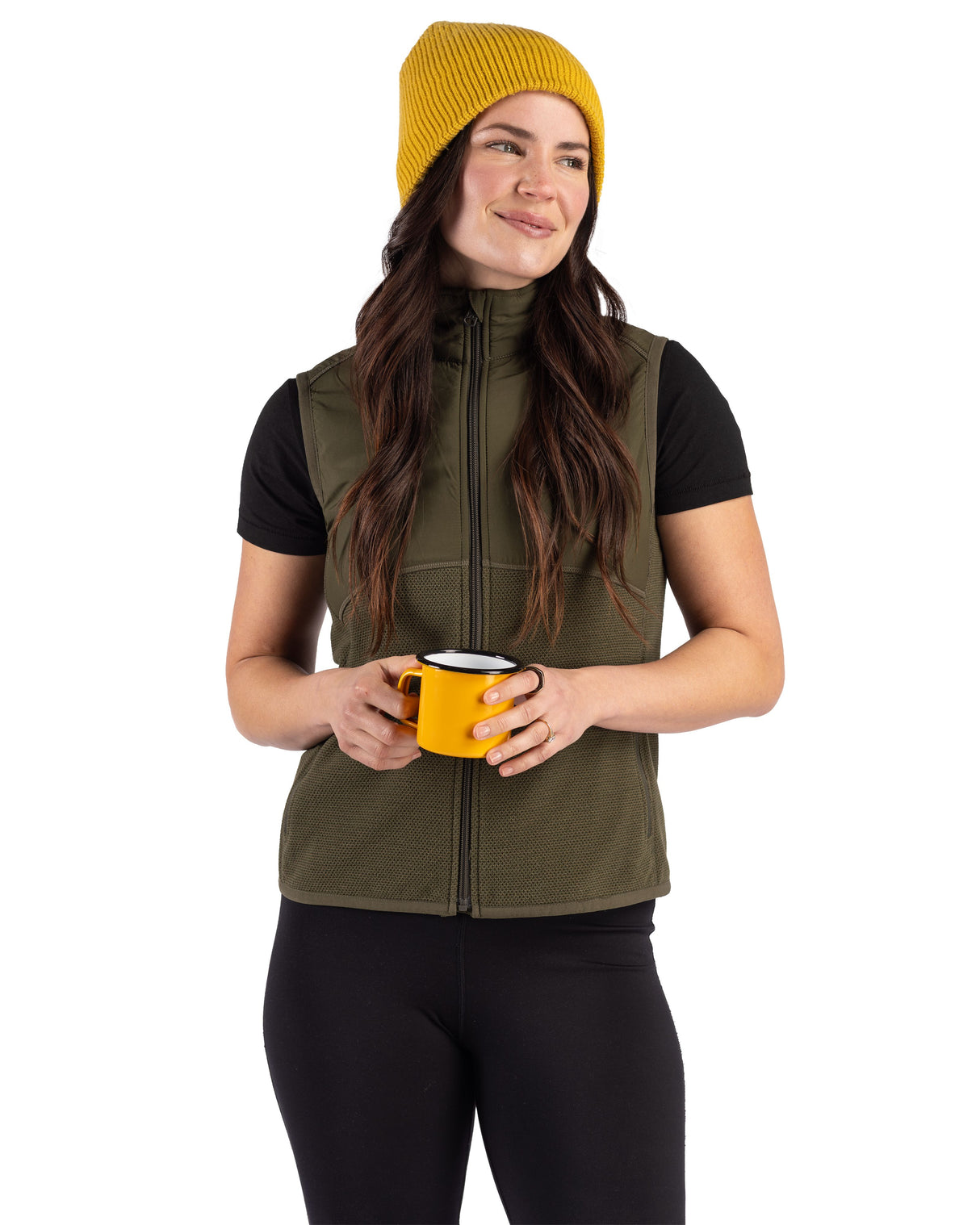 Cutter & Buck Women's Hunts Point Recycled Fleece Hybrid Full Zip Vest-8