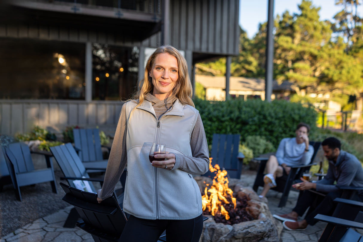 Cutter & Buck Women's Hunts Point Recycled Fleece Hybrid Full Zip Vest-7