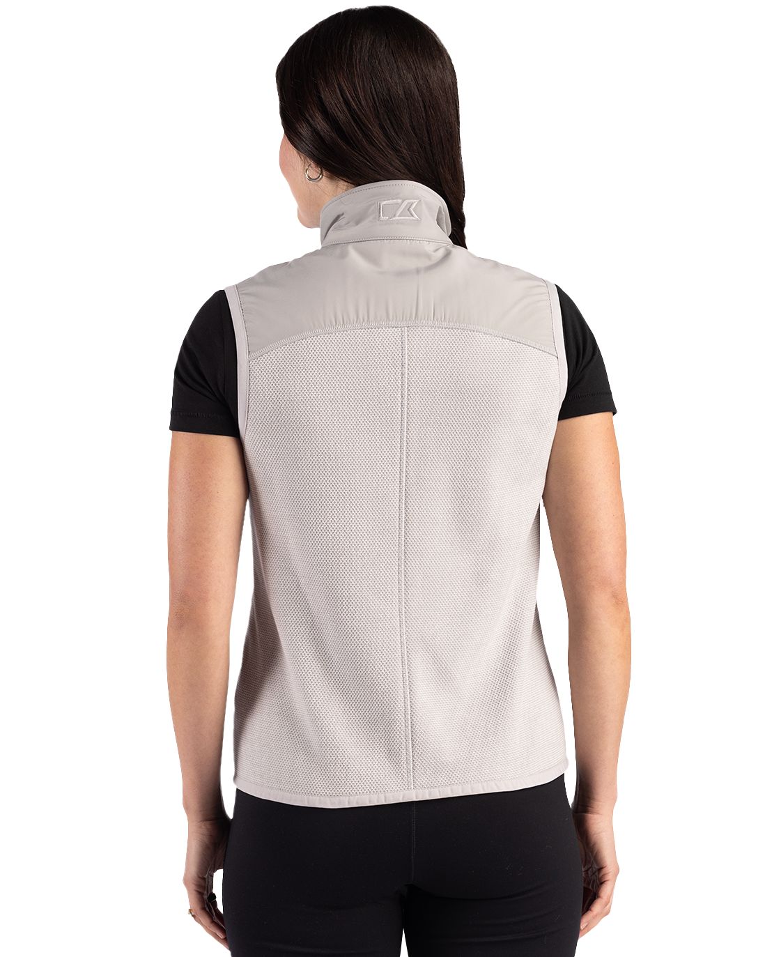 Cutter & Buck Women's Hunts Point Recycled Fleece Hybrid Full Zip Vest-9
