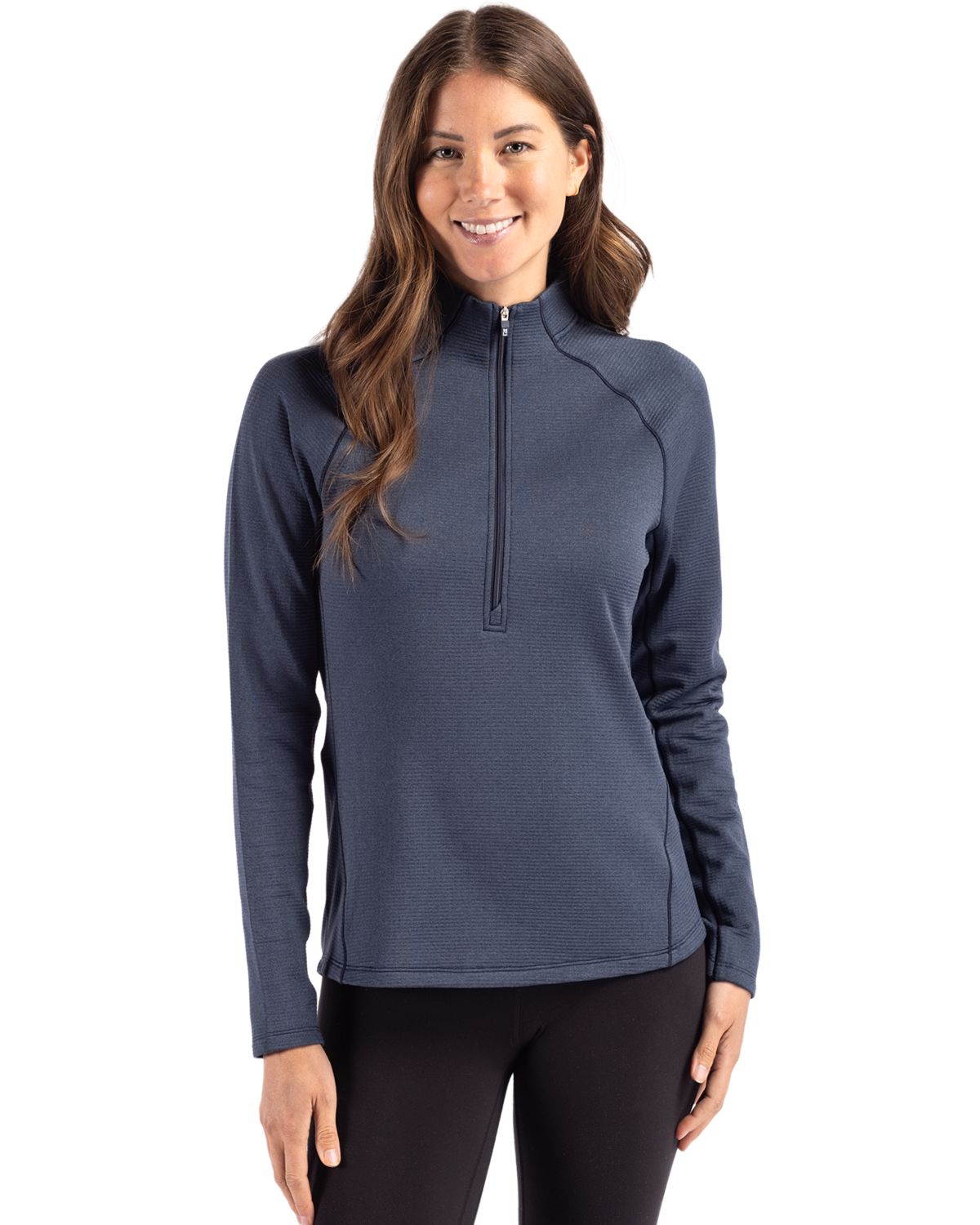 Cutter & Buck Women's Peshastin Recycled GridFleece Half Zip Pullover-3