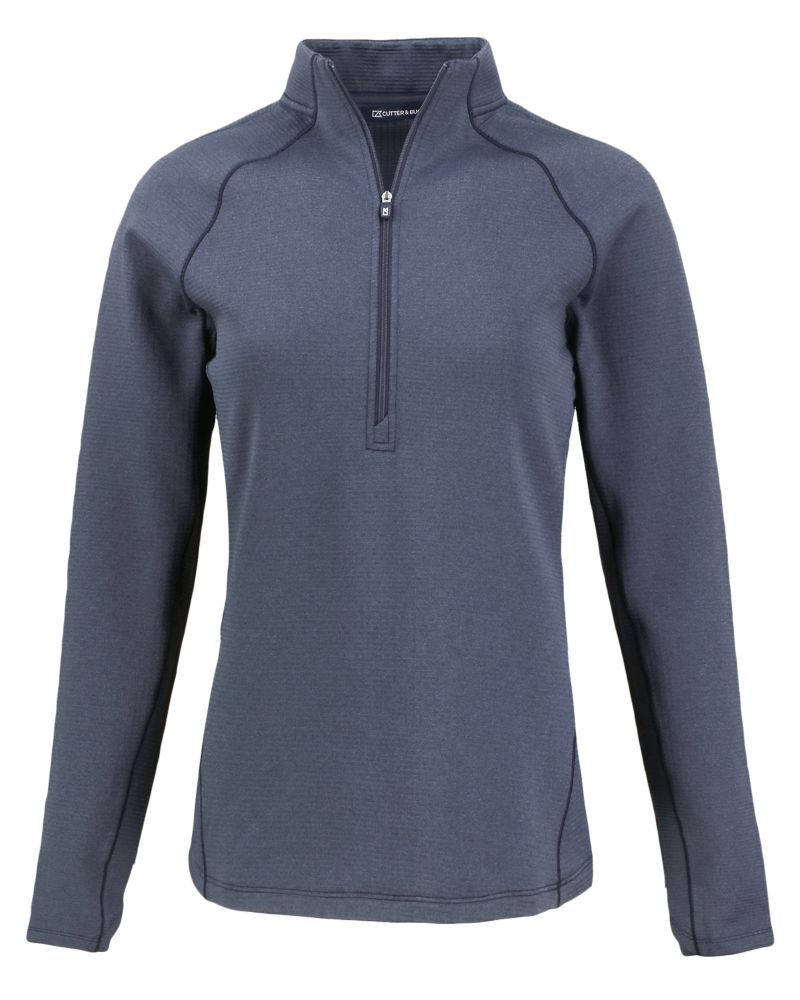 Cutter & Buck Women's Peshastin Recycled GridFleece Half Zip Pullover-7