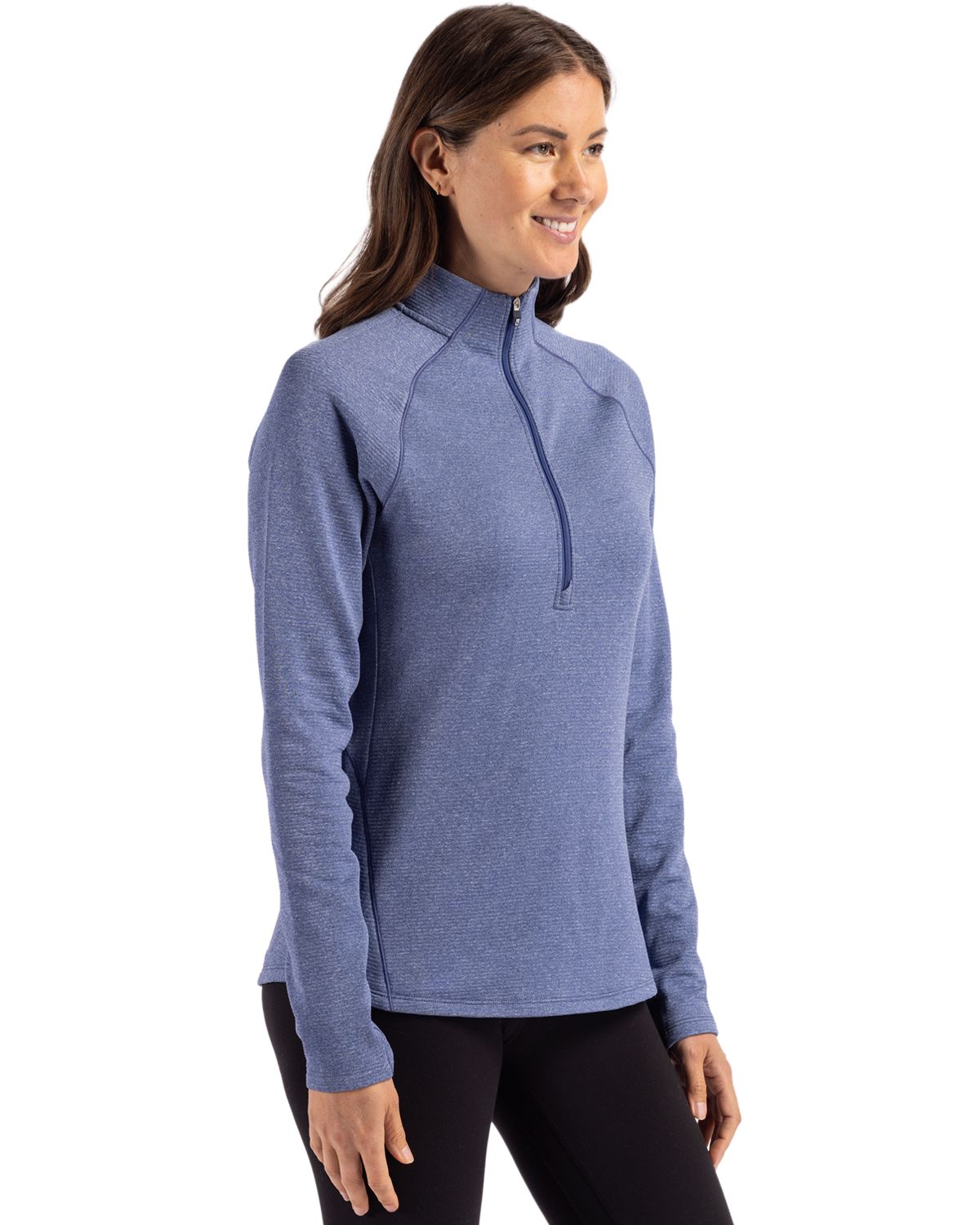 Cutter & Buck Women's Peshastin Recycled GridFleece Half Zip Pullover-3