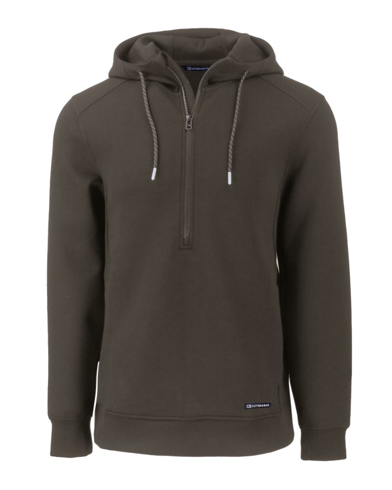 Cutter & Buck Men's Roam Recycled Buttery-Soft Knit Half Zip Hooded Pullover-4