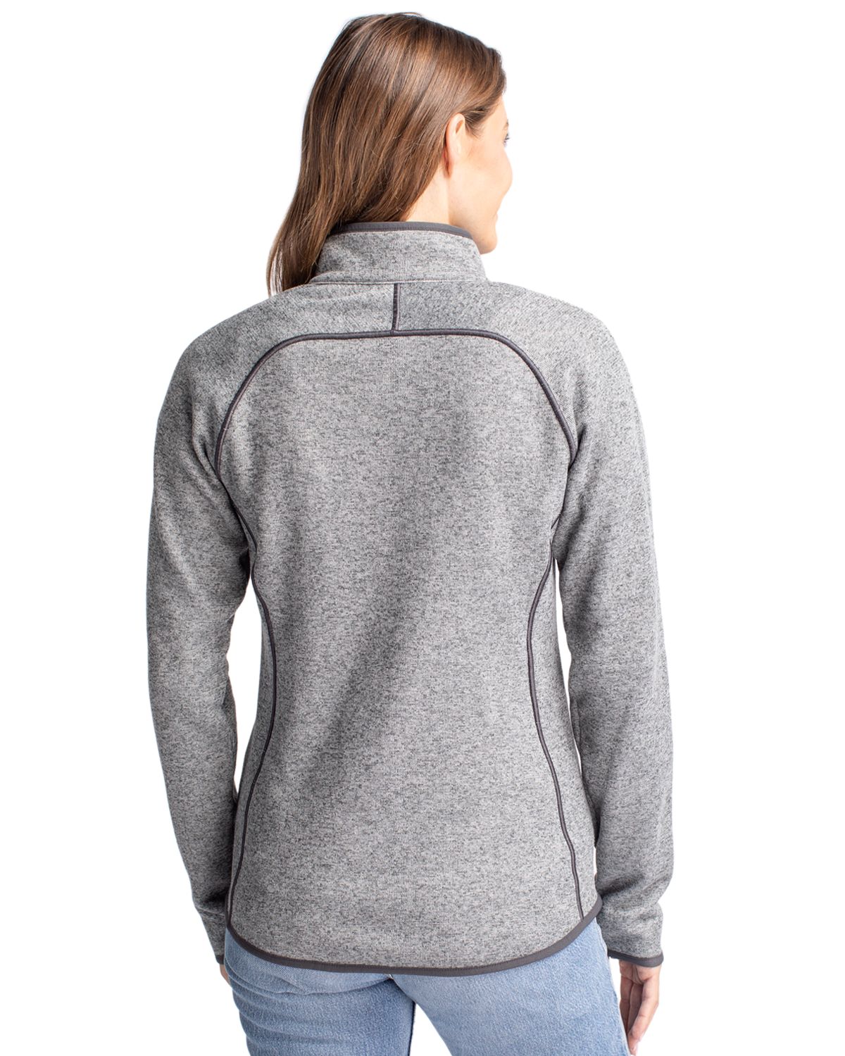 Cutter & Buck Women's Mainsail Sweater-Knit Full Zip Jacket-4