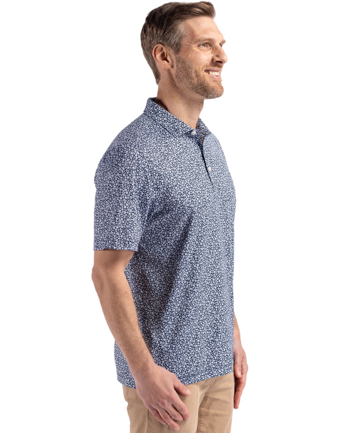 Cutter & Buck Men's Pike Recycled Flora Print Polo-6