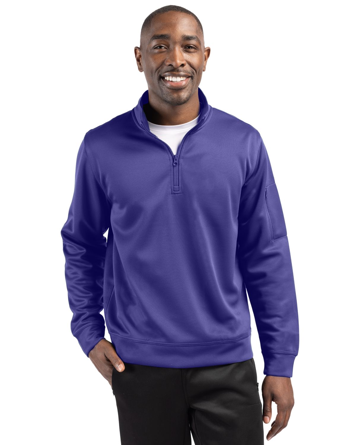 Clique Men's Lift Solution-dyed Performance Half Zip Sweatshirt-6