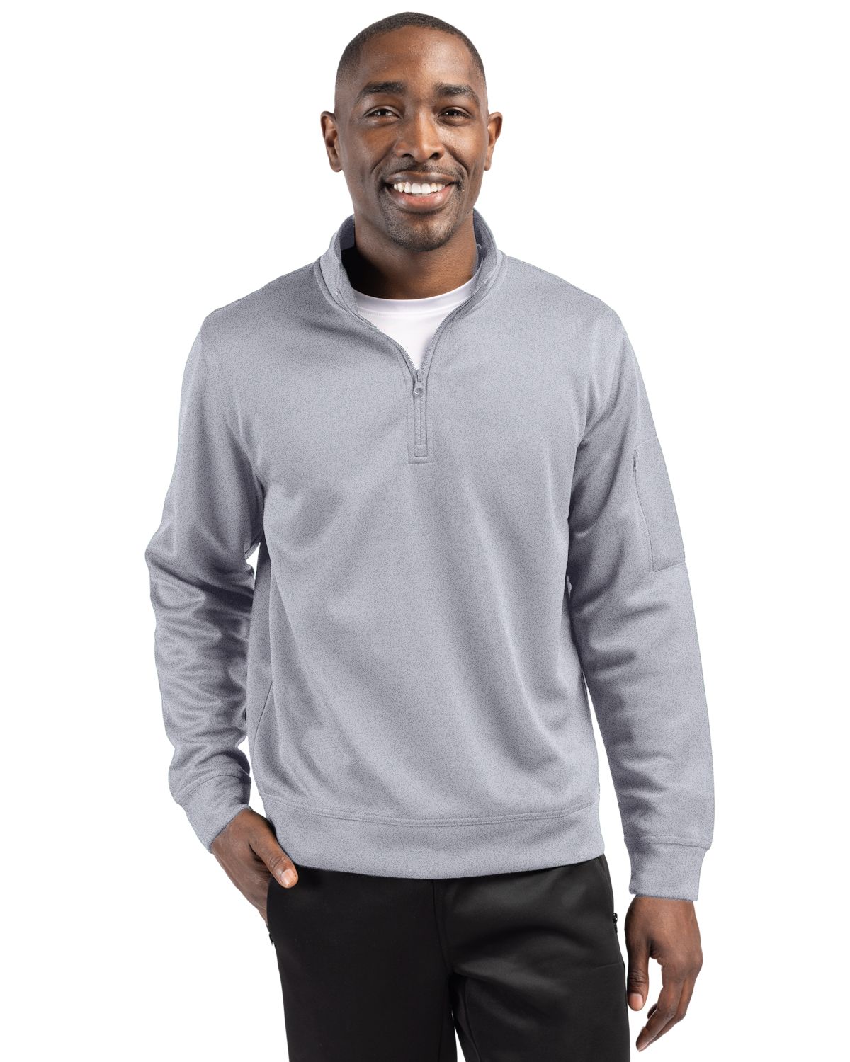 Clique Men's Lift Solution-dyed Performance Half Zip Sweatshirt-7
