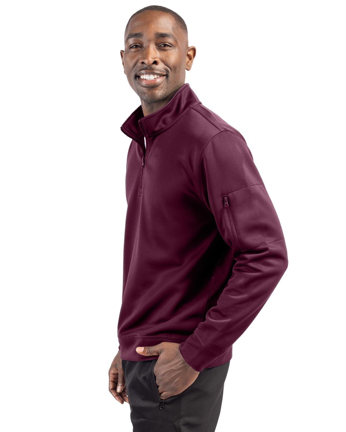 Clique Men's Lift Solution-dyed Performance Half Zip Sweatshirt-3