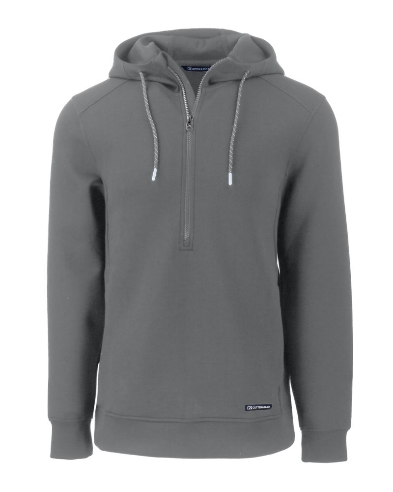 Cutter & Buck Men's Roam Recycled Buttery-Soft Knit Half Zip Hooded Pullover-3