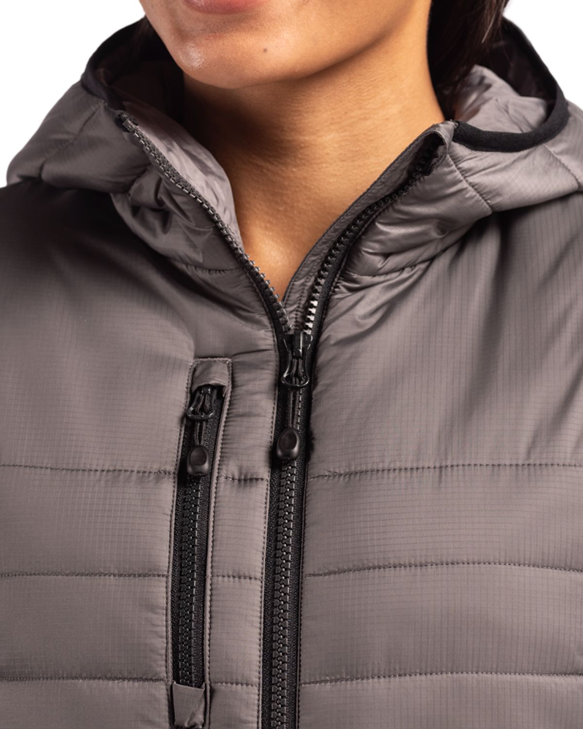 Clique Women's Valhalla Recycled Insulated Puffer Full Zip Hooded Jacket-6