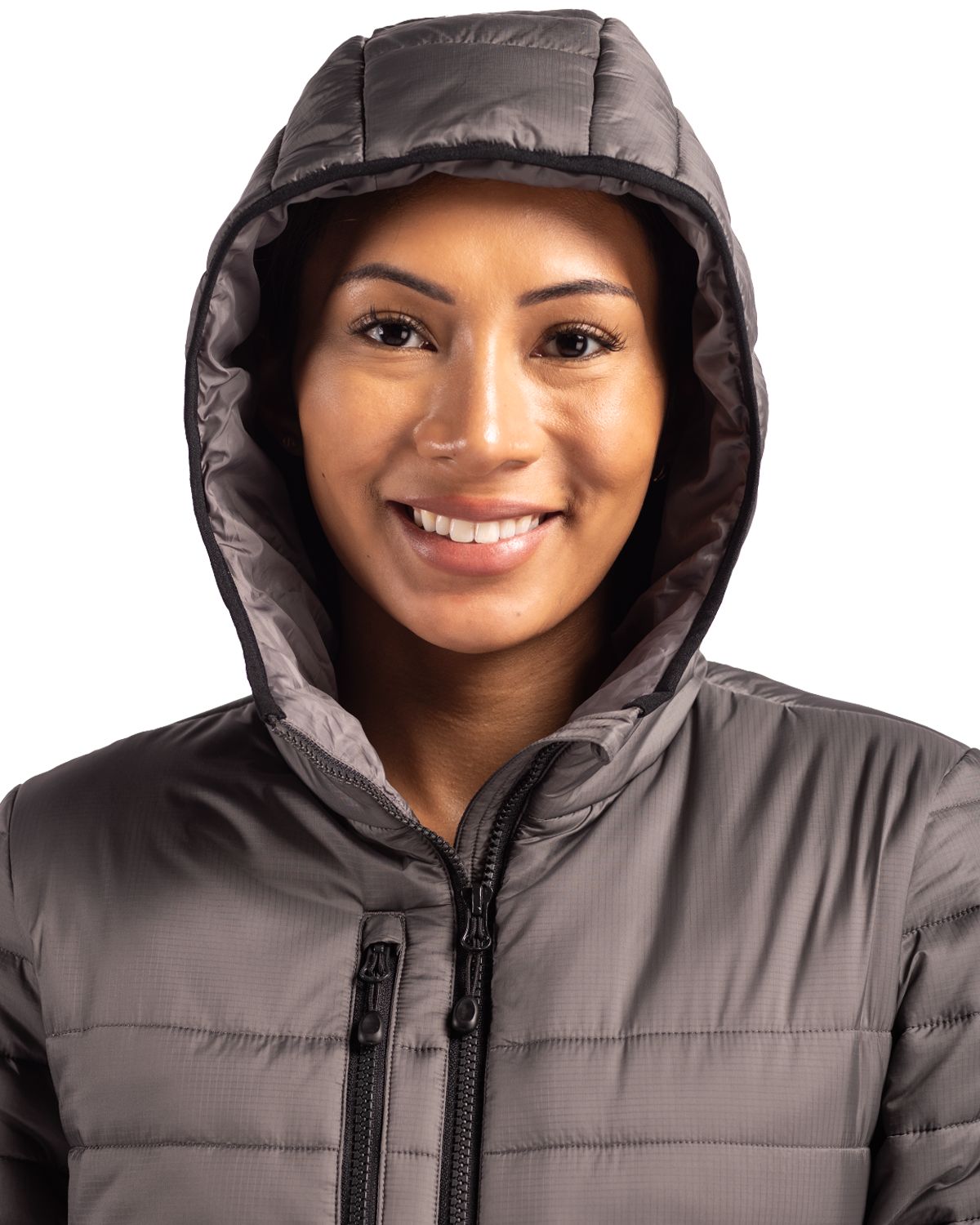 Clique Women's Valhalla Recycled Insulated Puffer Full Zip Hooded Jacket-8