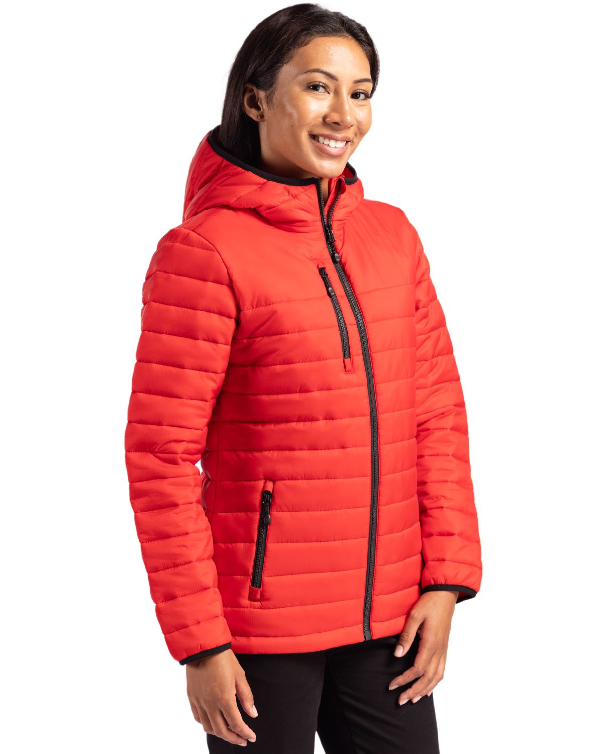 Clique Women's Valhalla Recycled Insulated Puffer Full Zip Hooded Jacket-4